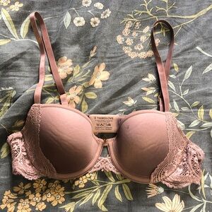 ThirdLove 24/7 Lace T-Shirt Bra Adjustable Straps in Purple/Gold Size 34A 1/2
